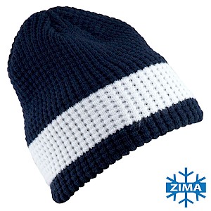 7109 CZAPKA OCIEPLANA CZARNO-BIAŁA